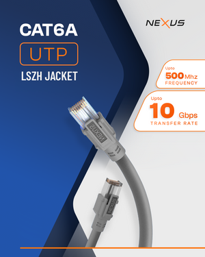 CAT6A UTP Ethernet Cable 23AWG Pure Copper LSZH – 10Gbps 500MHz