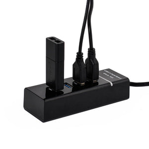 USB 3.0 4-Port Hub 5Gbps High-Speed USB Splitter with Power Support (DC 5V) Plug & Play for Laptop & PC