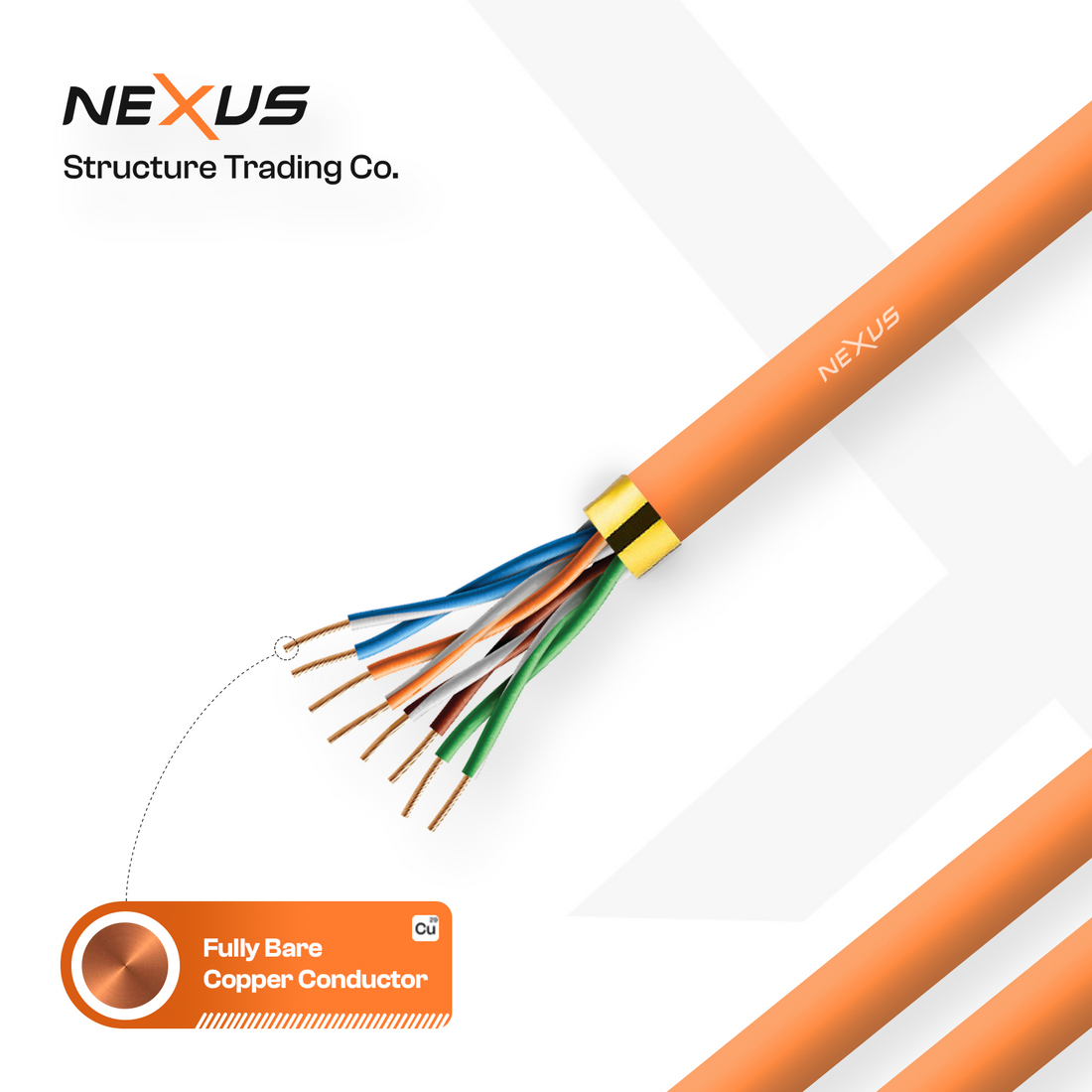 CAT6A UTP Ethernet Cable | 10Gbps LAN | Bare Copper | UAE