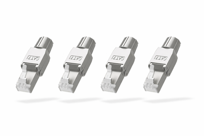 CAT7 & CAT6A Tool-Less RJ45 Connector Full Metal Shielded