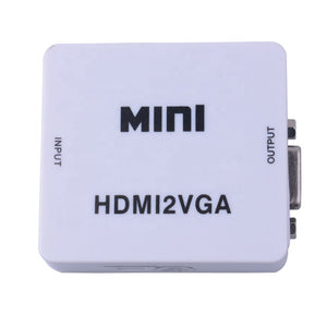 HDMI to VGA Converter Adapter with Audio – Full HD 1080P HDMI to VGA Video Converter for Monitor, Projector & Display