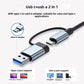 8-in-1 USB-C Hub Adapter – Multiport Type-C Dock with USB 3.0, USB 2.0, SD/TF Card Reader, Audio & Charging | Plug & Play for Laptop & MacBook
