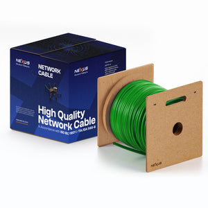 CAT6A FTP Ethernet Cable 305M 23AWG Self Roll Wooden Drum 10Gbps 500Mhz
