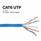 Schneider Electric Actassi CAT6 UTP Cable, 23 AWG Solid Copper, 305 m, Blue