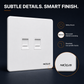 Nexus RJ45 Keystone Faceplate | 1 & 2 Port | White & Silver