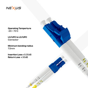 OM4 LC UPC to LC UPC Duplex Fiber Patch Cord