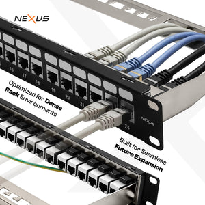 NEXUS Unloaded Patch Panel – 24 Port (1U) & 48 Port (2U)