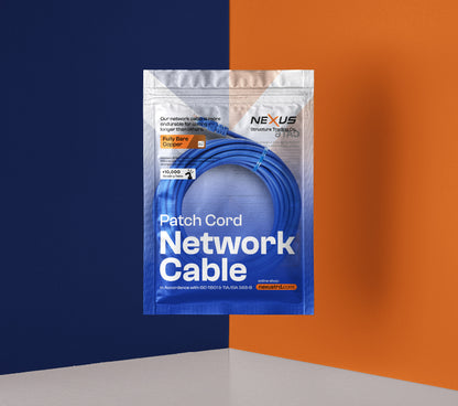 NEXUS CAT6A UTP Ethernet Patch Cable 23AWG Copper 10Gbps 500MHz