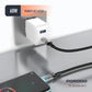 Porodo Transparent Shell USB-C to USB-C Cable PD 60W – Braided Fast Charging Cable 1.2M