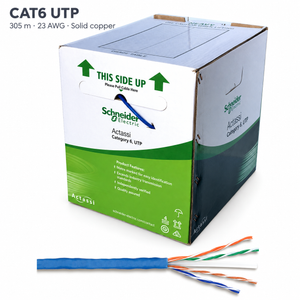 Schneider Electric Actassi CAT6 UTP Cable, 23 AWG Solid Copper, 305 m, Blue