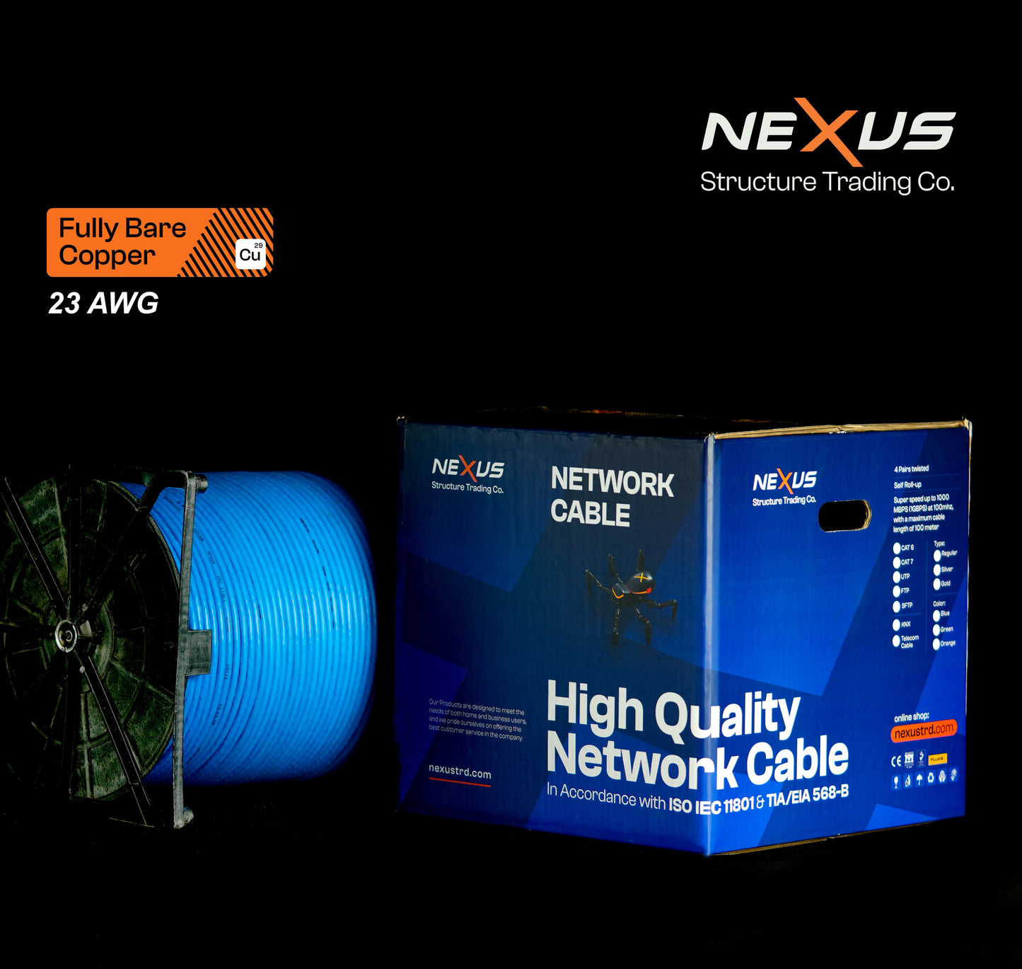 Network CAT6U/UTP Cable (305m Self Roll Up Box)