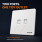 Nexus RJ45 Keystone Faceplate | 1 & 2 Port | White & Silver