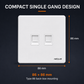 Nexus RJ45 Keystone Faceplate | 1 & 2 Port | White & Silver