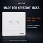 White double NEXUS RJ45 network jack wall plate by NEXUS 