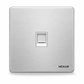 Nexus RJ45 Keystone Faceplate | 1 & 2 Port | White & Silver