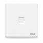 Nexus RJ45 Keystone Faceplate | 1 & 2 Port | White & Silver